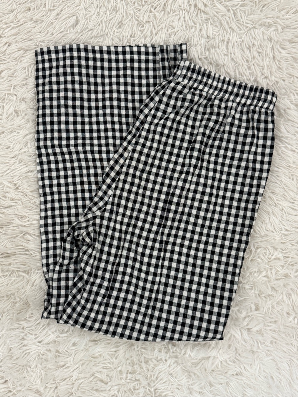 Women’s Black and White Gingham Pants